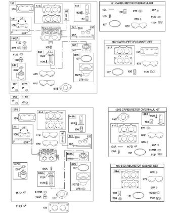 B&S - 40â  405777-0113-E1 D - Carburador, juego de revisión carburador de la marca Stihl