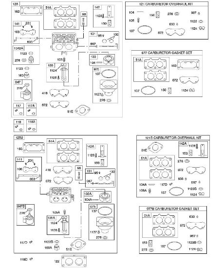 B&S - 40â  405777-0113-E1 D - Carburador, juego de revisión carburador de la marca Stihl