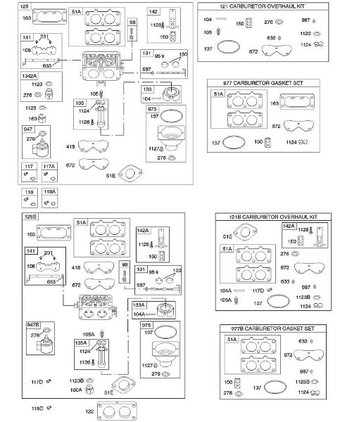 B&S - 40â  405777-0126-E1 D - Carburador, juego de revisión carburador de la marca Stihl