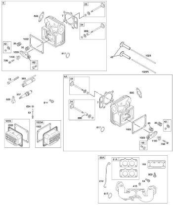 B&S - 40â  405777-0126-E1 F - Culata, colector de admisión, válvulas de la marca Stihl