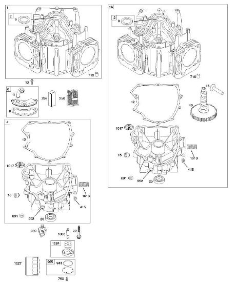 B&S - 40â  405777-0126-E1 G - Cilindro, cárter del motor de la marca Stihl