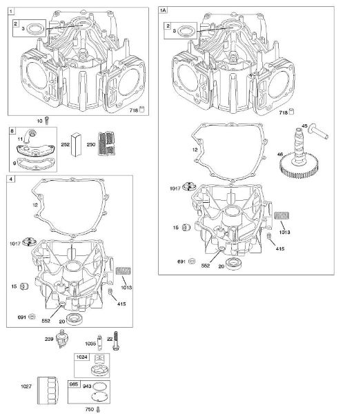 B&S - 40â  405777-0126-E1 G - Cilindro, cárter del motor de la marca Stihl