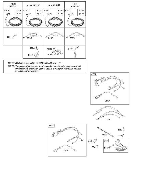B&S - 44â  441677-0141-B1 B - Alternador, suministro de combustible, encendido de la marca Stihl