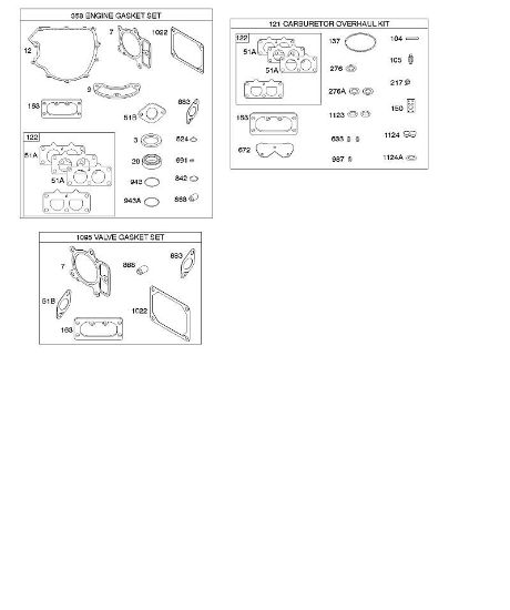 B&S - 44â  445577-0125-B1 G - Juego de juntas motor/válvulas, juego de revisión carburador de la marca Stihl