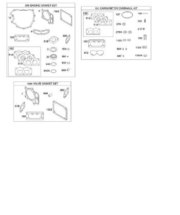 B&S - 44â  445577-0136-B1 G - Juego de juntas motor/válvulas, juego de revisión carburador de la marca Stihl