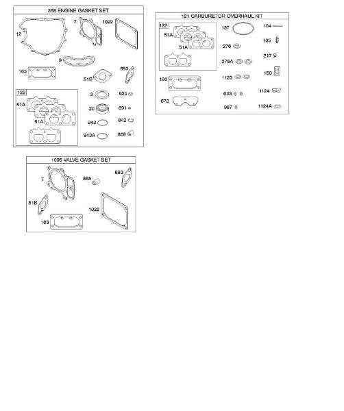 B&S - 44â  445577-0136-B1 G - Juego de juntas motor/válvulas, juego de revisión carburador de la marca Stihl