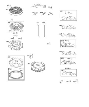 B&S - 44â  445577-0138-B1 H - Rueda volante, regulador de la marca Stihl
