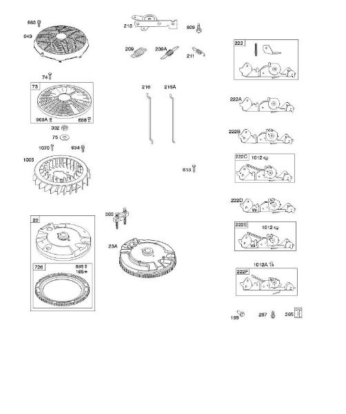 B&S - 44â  445577-0138-B1 H - Rueda volante, regulador de la marca Stihl