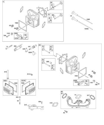 B&S - 44â  44N677-0017-B1 C - Culata, tapa de balancines, colector de admisión de la marca Stihl