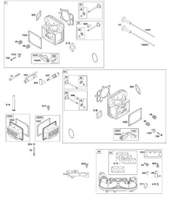 B&S - 44â  44R577-0001-H1 C - Culata, tapa de balancines, colector de admisión de la marca Stihl