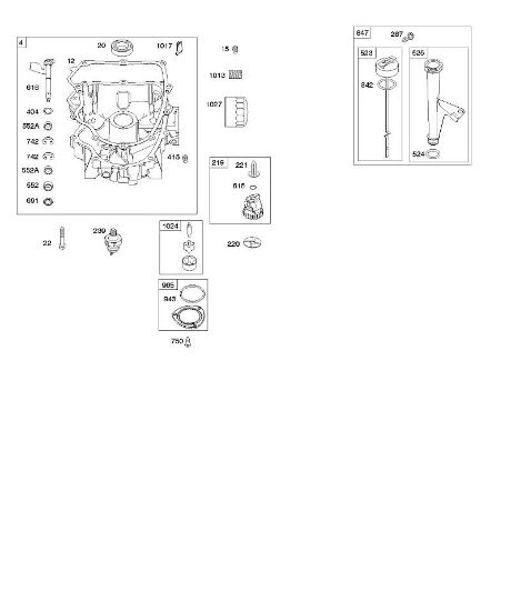 B&S - 44â  44R577-0001-H1 E - Cárter de aceite, bomba de aceite, conjunto de varilla de medición/tubo de la marca Stihl