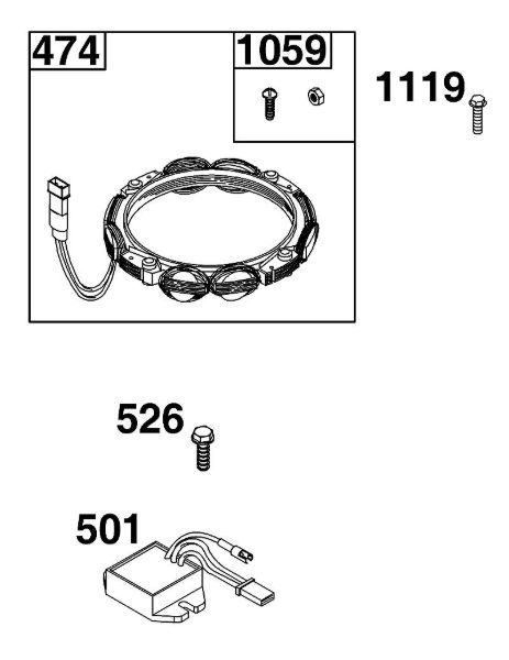 B&S - 44â  44T977-0054-G1 B - CONJUNTO DE GENERADOR de la marca Stihl