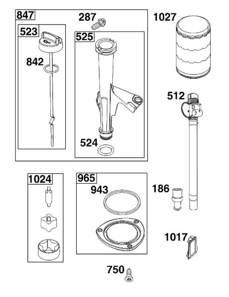 B&S - 44â  44U777-0010-G1 J - CONJUNTO DE LUBRICACIí“N de la marca Stihl