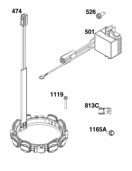 B&S - 61â  61G877-0014-J1 B - CONJUNTO DE GENERADOR de la marca Stihl