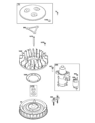 B&S - 61â  61G877-0014-J1 J - CONJUNTO DE RUEDA VOLANTE, ENCENDIDO Y MOTOR DE ARRANQUE de la marca Stihl
