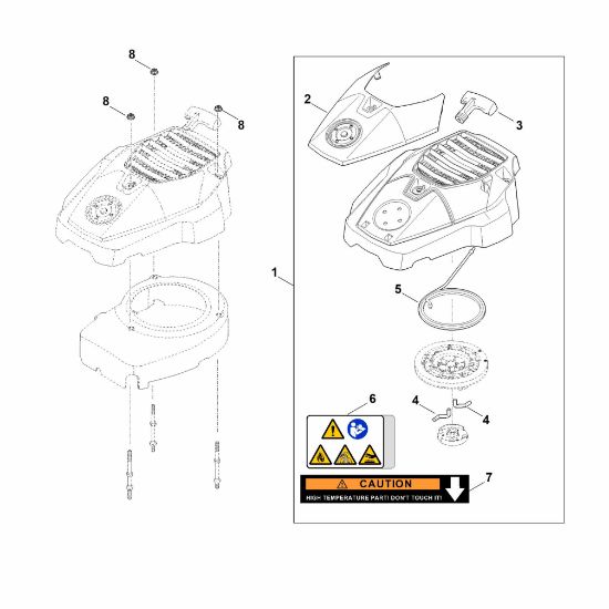 Imagen de K - Sistema de arranque, carcasa del ventilador EVC 1000.0 (EVC1000-0001)