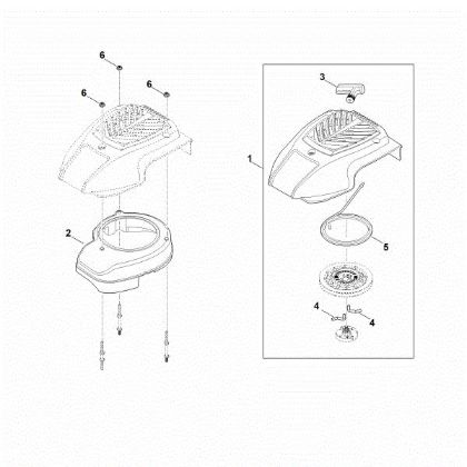 Imagen de K - Sistema de arranque, carcasa del ventilador EVC 200.1 (EVC200-0002)