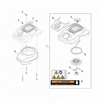 Imagen de K - Sistema de arranque, carcasa del ventilador EVC 200.3 C (EVC200-0006)