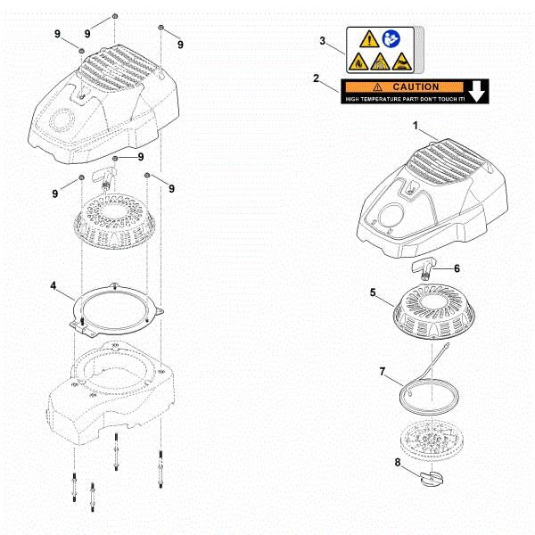 Imagen de K - Sistema de arranque, carcasa del ventilador EVC 2000.0 (EVC2000-0001)