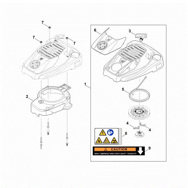 Imagen de K - Sistema de arranque, carcasa del ventilador EVC 300.0 (EVC300-0001)