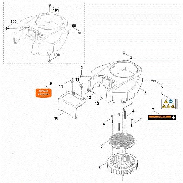 Imagen de C - Carcasa del ventilador EVC 7000.0 (EVC7000-0001)
