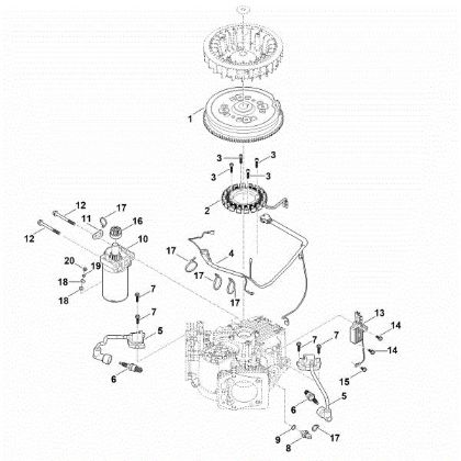 Imagen de D - Sistema de encendido, motor de arranque, rueda volante EVC 8000.0 (EVC8000-0001)