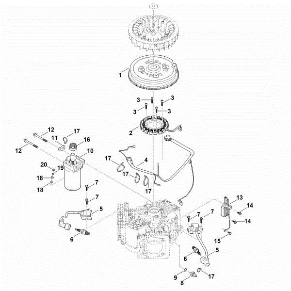 Imagen de D - Sistema de encendido, motor de arranque, rueda volante EVC 8000.0 (EVC8000-0001)