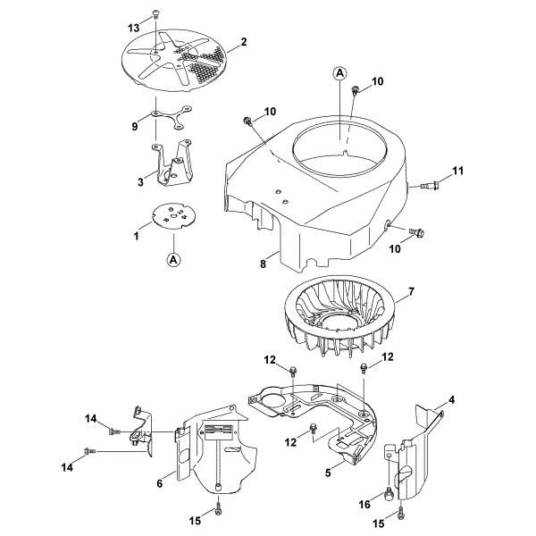 Imagen de F - Cubierta/ rotor de ventilador FH580V-AS51
