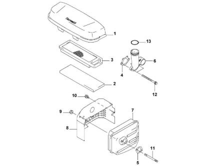 Imagen de J - Filtro de aire/ tubo de escape FJ180V-AS51