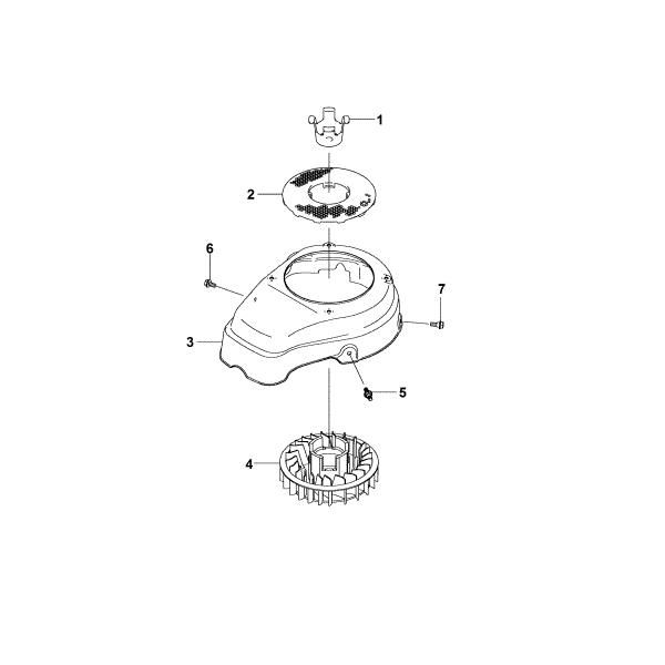 Imagen de F - Cubierta/ rotor de ventilador FJ180V-BM80