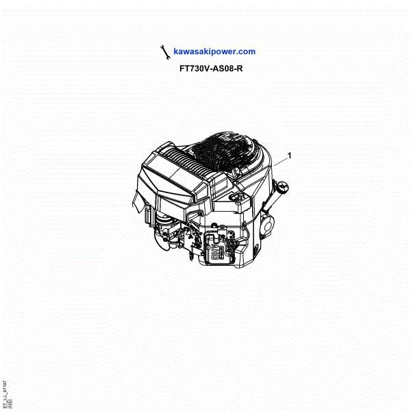 Imagen de A - Piezas de recambio del motor FT730V-AS08-R