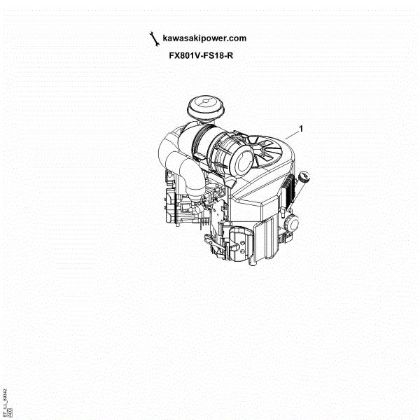 Imagen de A - Piezas de recambio del motor FX801V-FS18-R