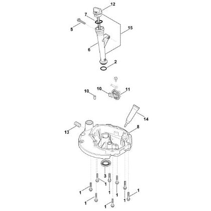 Imagen de K - Sistema de lubricacián, cárter de aceite HD675 (HD675-3012)