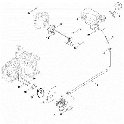 Imagen de G - Carburador, tuberà­a de combustible HD675 (HD675-3014)