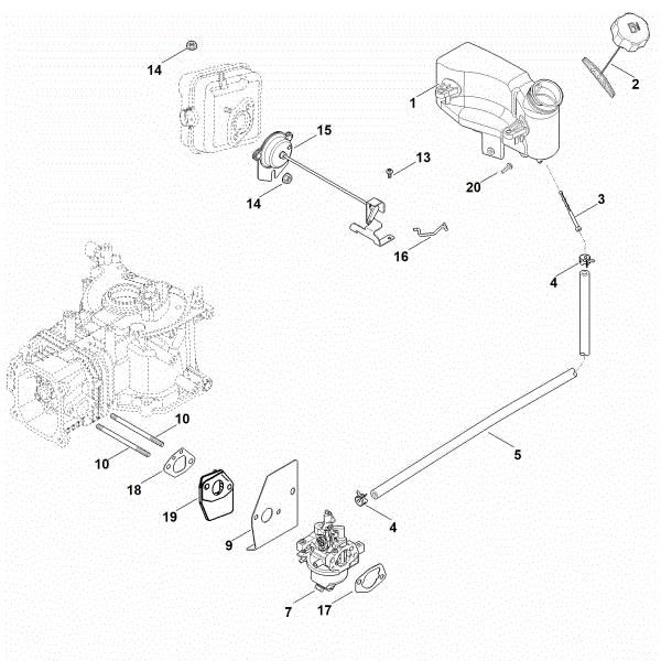 Imagen de G - Carburador, tuberà­a de combustible HD675 (HD675-3014)