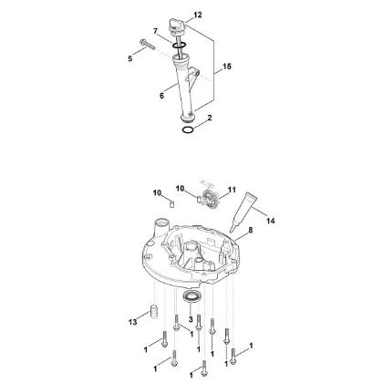 Imagen de J - Sistema de lubricacián, cárter de aceite HD675 (HD675-3014)