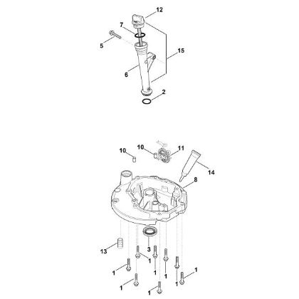 Imagen de J - Sistema de lubricacián, cárter de aceite HD675 (HD675-3015)