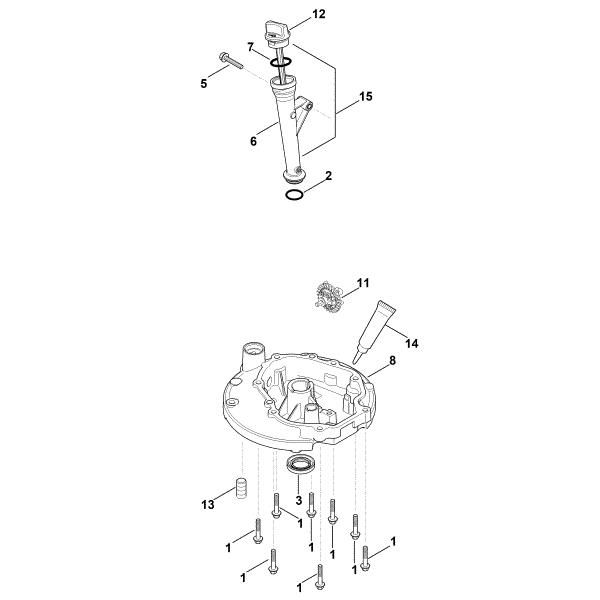 Imagen de J - Sistema de lubricacián, cárter de aceite HD775 (HD775-3026)