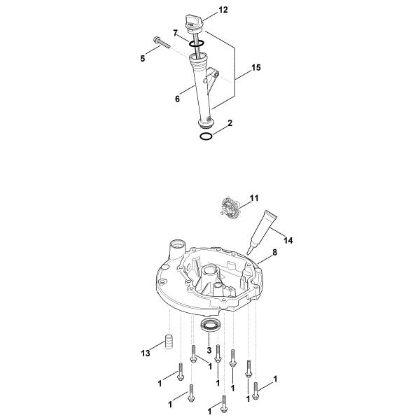 Imagen de J - Sistema de lubricacián, cárter de aceite HD775 (HD775-3027)