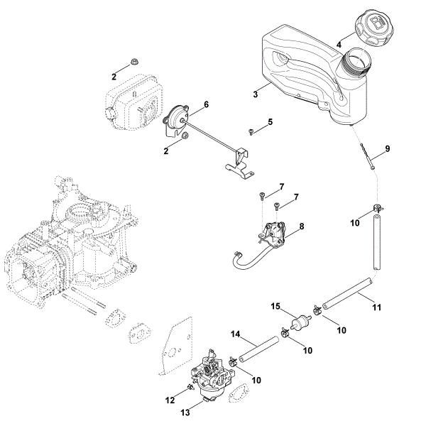 Imagen de G - Carburador, tuberà­a de combustible XT-6 (XT149-0213)