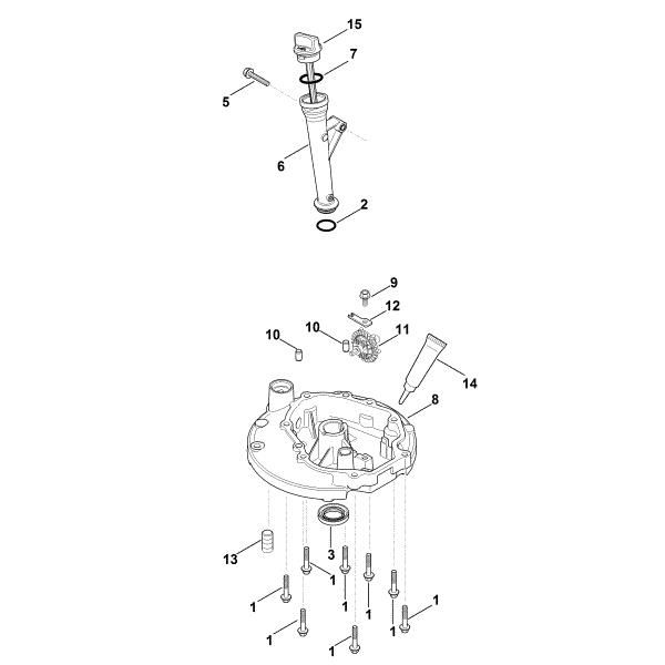 Imagen de K - Sistema de lubricacián, cárter de aceite XT-675 (XT675-2047)