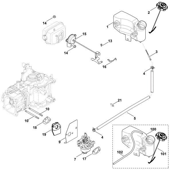 Imagen de G - Carburador, tuberà­a de combustible XT-675 (XT675-3098)