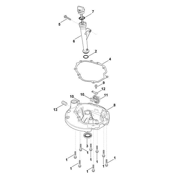 Imagen de K - Sistema de lubricacián, cárter de aceite XT-800 (XT800-0032)