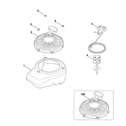 Imagen de L - Tapa del ventilador, dispositivo de arranque XT-800 (XT800-0032)