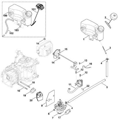 Imagen de G - Carburador, tuberà­a de combustible XT-800 (XT800-2052)
