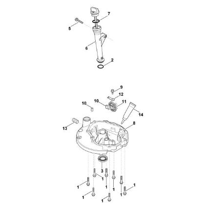 Imagen de K - Sistema de lubricacián, cárter de aceite XT-800 (XT800-2052)