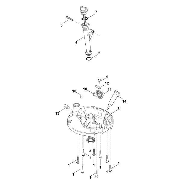 Imagen de K - Sistema de lubricacián, cárter de aceite XT-800 (XT800-2052)