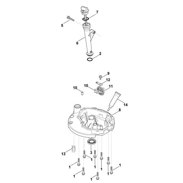 Imagen de K - Sistema de lubricacián, cárter de aceite XT-800 (XT800-2053)