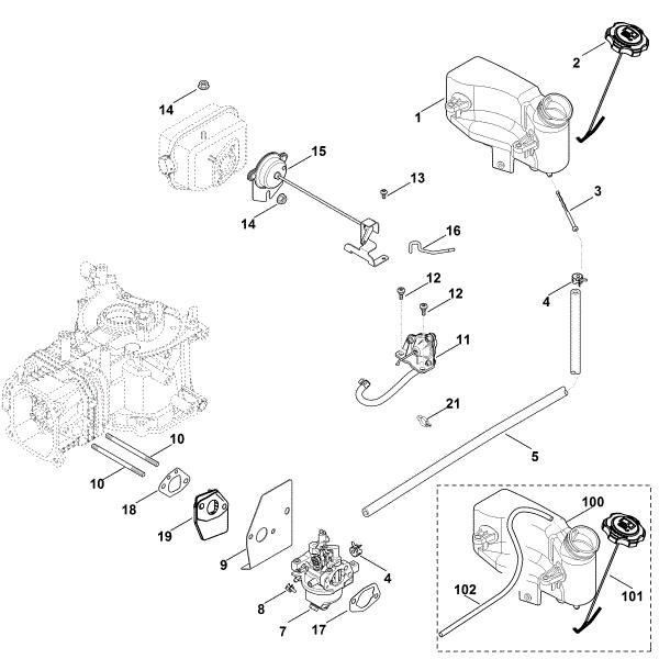 Imagen de G - Carburador, tuberà­a de combustible XT-800 (XT800-3088)