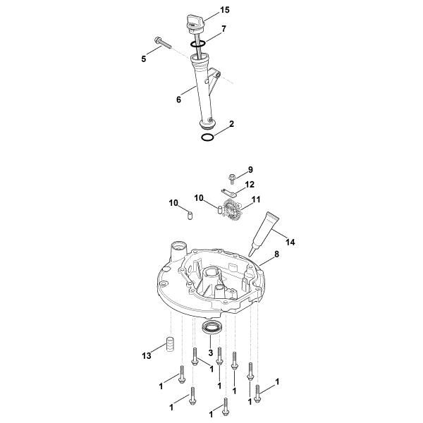 Imagen de K - Sistema de lubricacián, cárter de aceite XT-800 (XT800-3089)